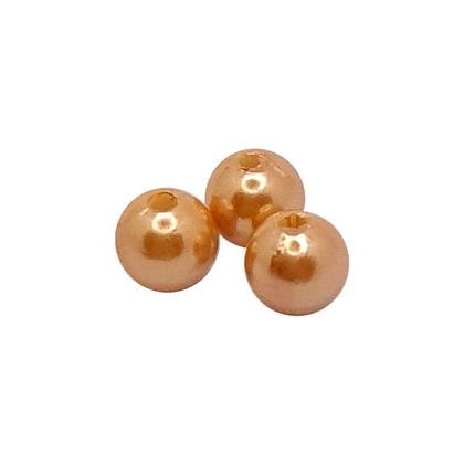 Imagem de Miçanga Passante Pérola Abs Caramelo 8mm 200pçs 80g