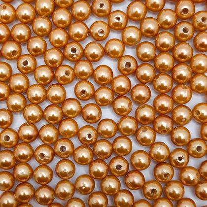 Imagem de Miçanga Passante Pérola Abs Caramelo 8mm 200pçs 80g