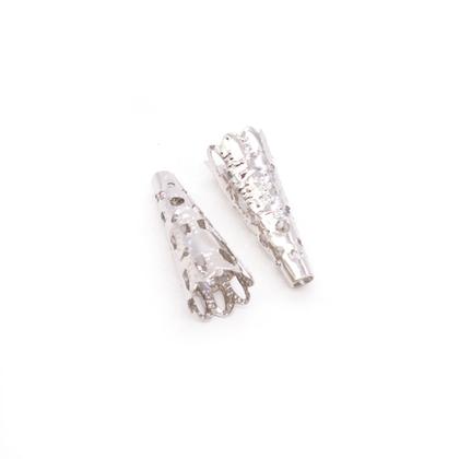 Imagem de Miçanga Tulipa Chapéu Metal Níquel 4x9x22mm 200pçs 120g