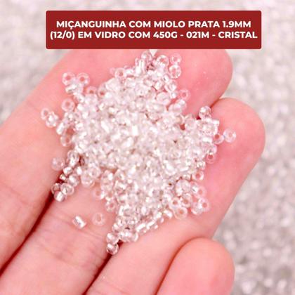 Imagem de Miçanguinha Com Miolo 1.9mm (12/0) Em Vidro Com 450G