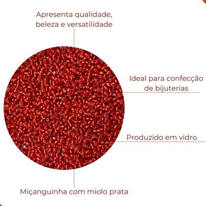 Imagem de Miçanguinha Com Miolo 1.9mm (12/0) Em Vidro Com 450G