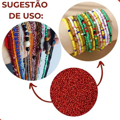 Imagem de Miçanguinha Com Miolo 1.9mm (12/0) Em Vidro Com 450G