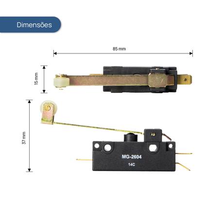 Imagem de Micro Interruptor 20a Switch Ação Rápida MG-2604 MarGirius