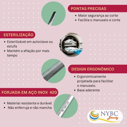 Imagem de Micro Nuclear NYBC Beauty - Espátula de Aço Inox para Unhas
