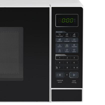 Imagem de Micro-ondas 20L Branco Porta Preta Minuto Fácil Midea