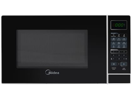 Micro-ondas 20L Branco Porta Preta Minuto Fácil Midea