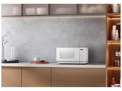 Imagem de Micro-Ondas 20L MasterCook Midea Branco 127v MHP20B1 1050W Função Baby Care