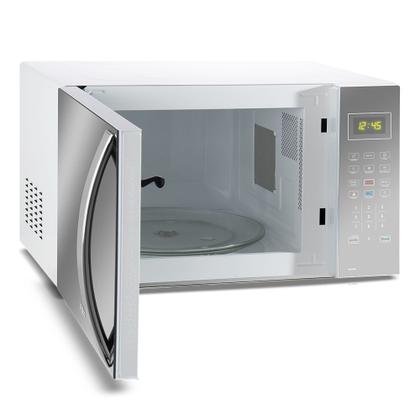 Imagem de Micro-ondas 34 Litros Philco PMO34EB Função Tira Odor e Limpa Fácil Branco com Porta Espelhada 110V