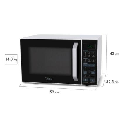 Imagem de Micro ondas 35 litros midea mxsa35p1 127v branco com preto