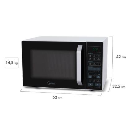 Imagem de Micro-ondas 35L Branco Porta Preta SmartPlate Midea