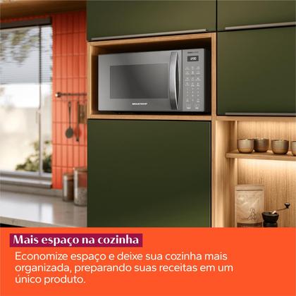 Imagem de Micro-ondas Air Fryer Brastemp Inox 29 Litros - BMC29AR