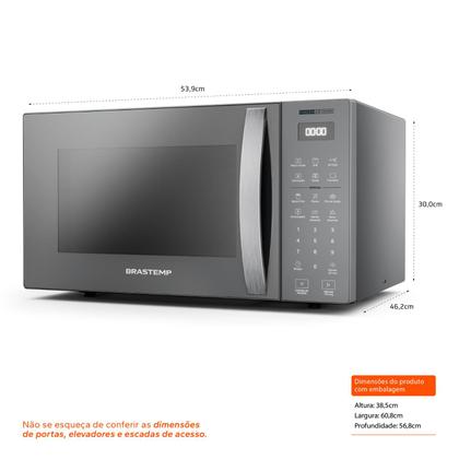 Imagem de Micro-ondas Air Fryer Brastemp Inox 29 Litros - BMC29AR