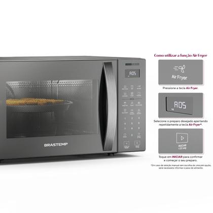Imagem de Micro-ondas Air Fryer Brastemp Inox 29 Litros - BMC29AR
