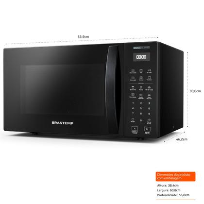 Imagem de Micro-ondas Air Fryer Brastemp Preto 29 Litros - BMC29AE