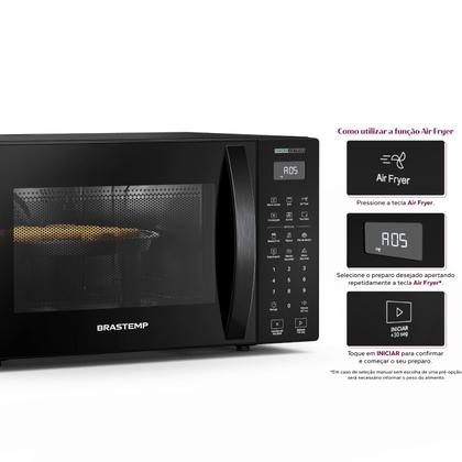 Imagem de Micro-ondas Air Fryer Brastemp Preto 29 Litros - BMC29AE
