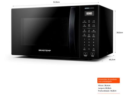 Imagem de Micro-ondas Brastemp 29L Preto BMC29AE