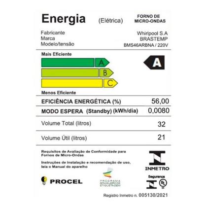 Imagem de Micro-ondas Brastemp 32 Litros BMS46AR Espelhado com Menu Gourmet, Inox,