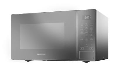 Imagem de Micro-ondas Brastemp 32 Litros cor cinza espelhado com Menu Gourmet - BMS46AR