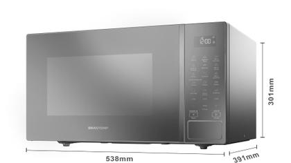 Imagem de Micro-ondas Brastemp 32 Litros cor cinza espelhado com Menu Gourmet - BMS46AR