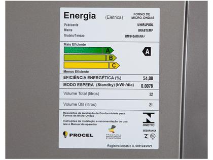 Imagem de Micro-ondas Brastemp 32 Litros Espelhado Menu Gourmet BMS46AR