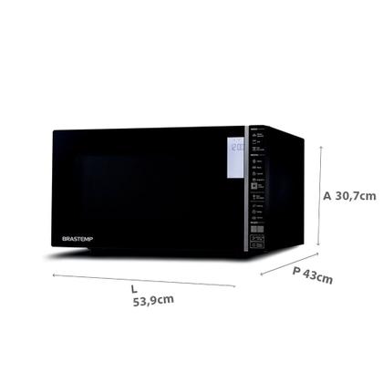 Imagem de Micro-ondas Brastemp 32 Litros Preto com Grill e Painel Integrado - BMG45AE