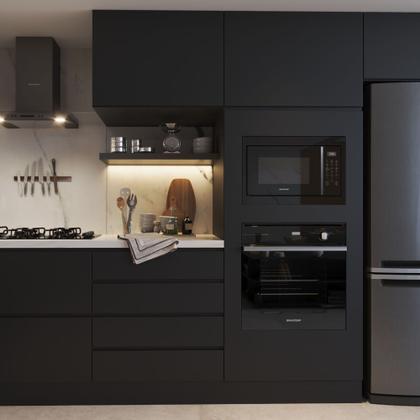 Imagem de Micro-ondas Brastemp de Embutir 32 Litros Preto com 18 Receitas Pré-Programadas e Design Sofisticado - BM146AE