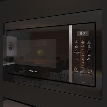 Imagem de Micro-ondas Brastemp de Embutir 32 Litros Preto com 18 Receitas Pré-Programadas e Design Sofisticado - BM146AE