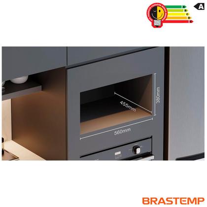 Imagem de Micro-ondas Brastemp de Embutir com 18 Receitas Pré Programadas e Design Sofisticado Preto 32L BM146AE