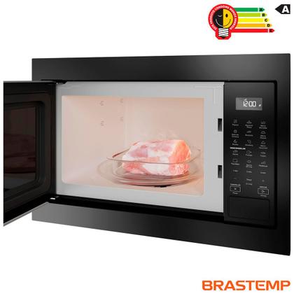 Imagem de Micro-ondas Brastemp de Embutir com 18 Receitas Pré Programadas e Design Sofisticado Preto 32L BM146AE