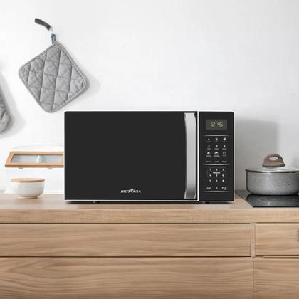 Imagem de Micro-ondas Britânia 20 Litros 1100W Limpa Fácil Preto e Branco BMO23 127V