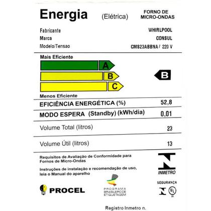Imagem de Micro-Ondas CMS23AB 23 Litros Branco Consul