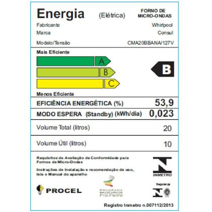 Imagem de Micro-ondas Consul 20 Litros Branco com Função Descongelar - CMA20BB