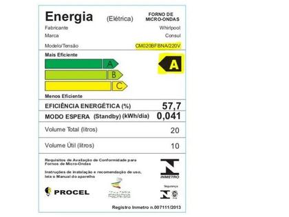 Imagem de Micro-ondas Consul 20 Litros Espelhado Inox 220V CM020BF