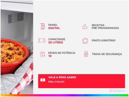 Micro-ondas Consul 20L CMA20 BBBNA Imagem de Micro-ondas Consul 20L CMA20 BBBNA