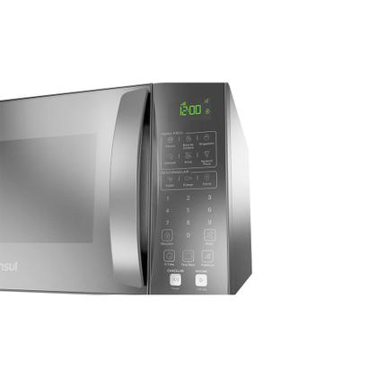 Micro-ondas Consul 32 Litros com Função Tira Odor CMS46AR Cinza com Frente Espelhada 110V Imagem de Micro-ondas Consul 32 Litros com Função Tira Odor CMS46AR Cinza com Frente Espelhada 110V