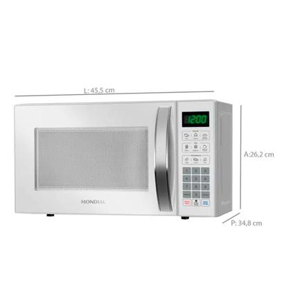 Imagem de Micro-ondas de Bancada Mondial 21L 1200W Menu Dia a Dia MO-01-21