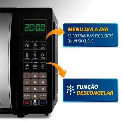 Imagem de Micro-ondas de Bancada Mondial 21L 1200W Menu Dia a Dia MO-01-21