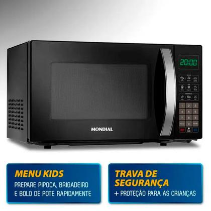 Imagem de Micro-ondas de Bancada Mondial 21L 1200W Menu Dia a Dia MO-01-21