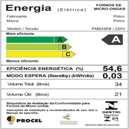 Imagem de Micro-ondas de Embutir 34L Philco Espelhado 1400W - PMB34EB
