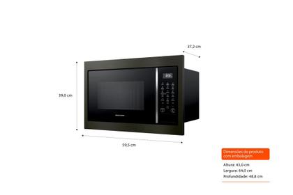 Imagem de Micro-ondas de Embutir Brastemp Eclipse Collection 32L com 18 Receitas Pré-Programadas e Design Sofisticado - BM146AP