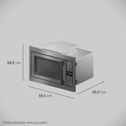 Imagem de Micro-ondas de Embutir Electrolux 34L cor Inox Experience com Painel Inteligente (ME3BC)
