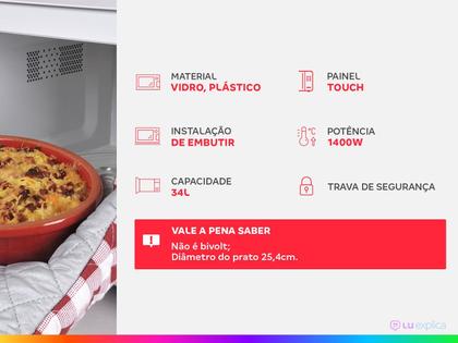 Imagem de Micro-ondas de Embutir Electrolux 34L Preto Experience com Descongelamento Assistido (ME3BP)