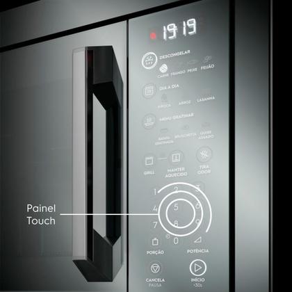 Imagem de Micro-ondas de Embutir Electrolux ME3HP com 34L Inox com Grill e Função Tira Odor