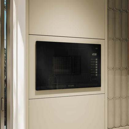 Imagem de Micro-ondas de Embutir Mueller 25 Litros Painel Digital e 8 Programas Preto 127V - MME25K