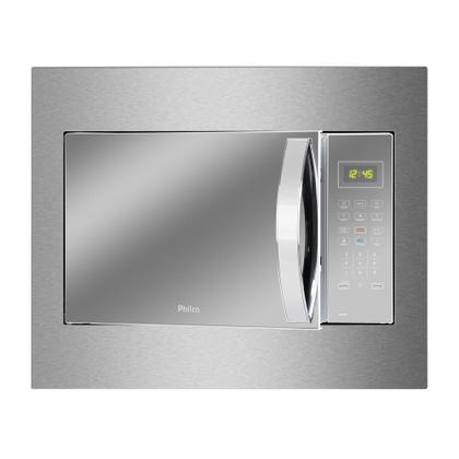 Imagem de Micro-ondas de Embutir Philco 37 Litros Limpa Fácil 1400W Espelhado e Branco PMB37EB 127V