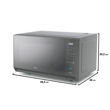 Imagem de Micro-ondas de Mesa Midea MasterCook com 27 Litros de Capacidade Prata - MHP27S