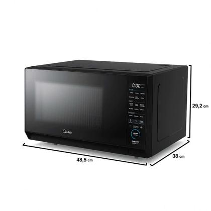 Imagem de Micro-ondas de Mesa Midea MasterCook com 27 Litros de Capacidade Preto - MHP27P