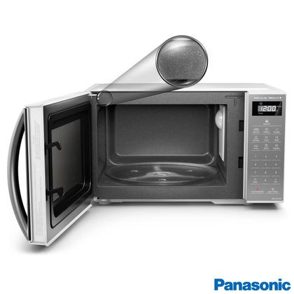 Imagem de Micro-ondas de Mesa Panasonic com 21 Litros de Capacidade Branco com Porta Espelhada - NN-ST27LWRU