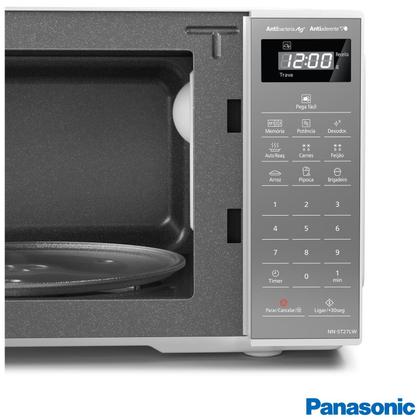Imagem de Micro-ondas de Mesa Panasonic com 21 Litros de Capacidade Branco com Porta Espelhada - NN-ST27LWRU