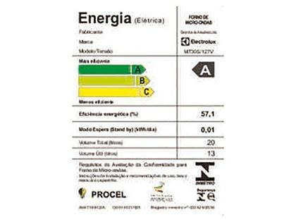 Imagem de Micro-ondas Electrolux 20L cor Inox Espelhado com Função Tira Odor (MT30S)